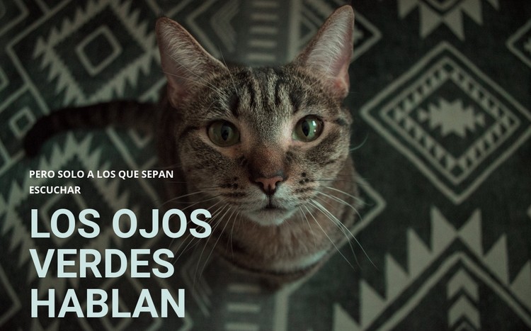 Los ojos verdes hablan Plantilla CSS