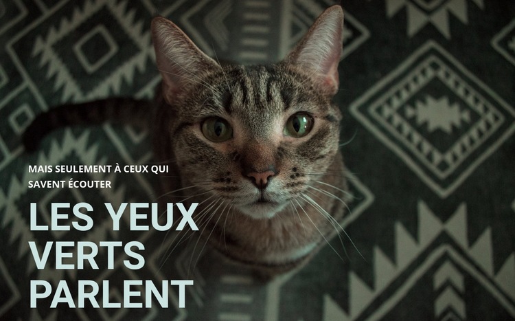 Les yeux verts parlent Modèle HTML5