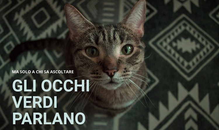 Gli occhi verdi parlano Mockup del sito web