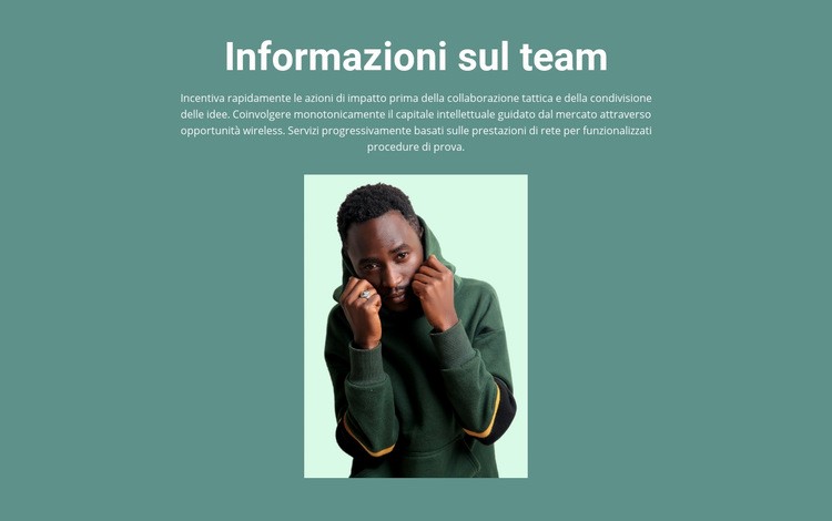 Informazioni sul team aziendale Modello CSS