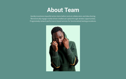 About Business Team One Page Template