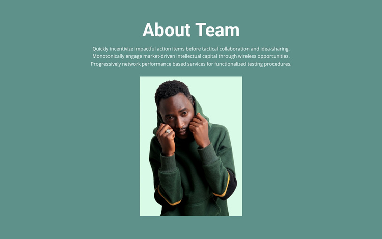 About business team Squarespace Template Alternative