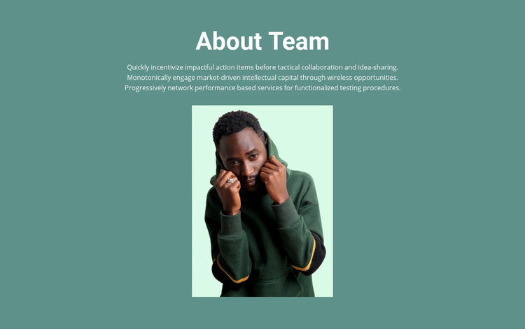 About business team Web Page Design