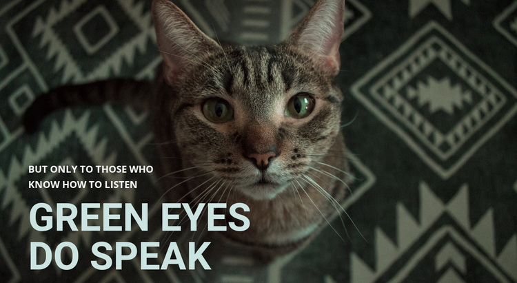 Green eyes do speak Website Design