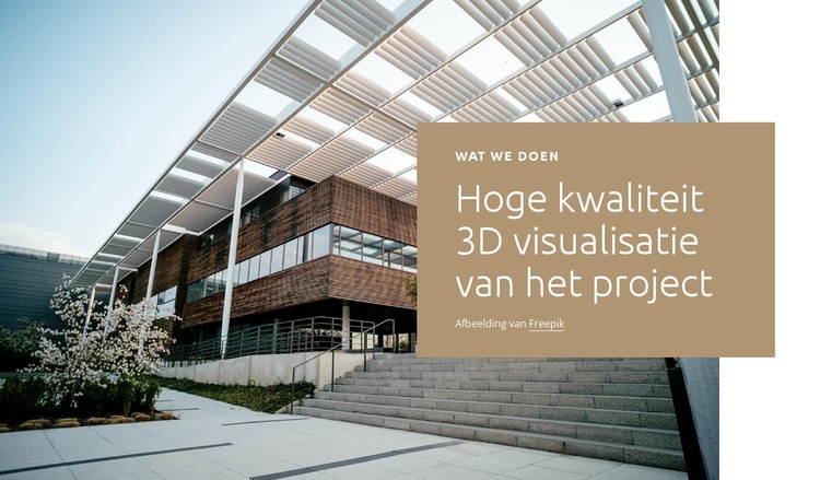 3D-visualisatie Bestemmingspagina