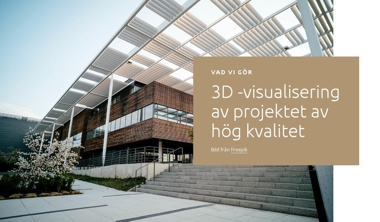 3D -visualisering Webbplats mall