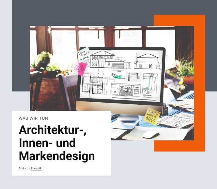 Architektur- und Markendesign Website-Modell
