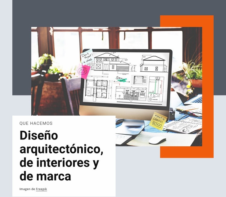 Diseño arquitectónico y de marca Maqueta de sitio web