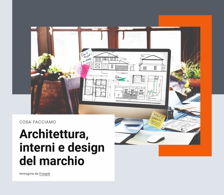 Design architettonico e del marchio Costruttore di siti web HTML