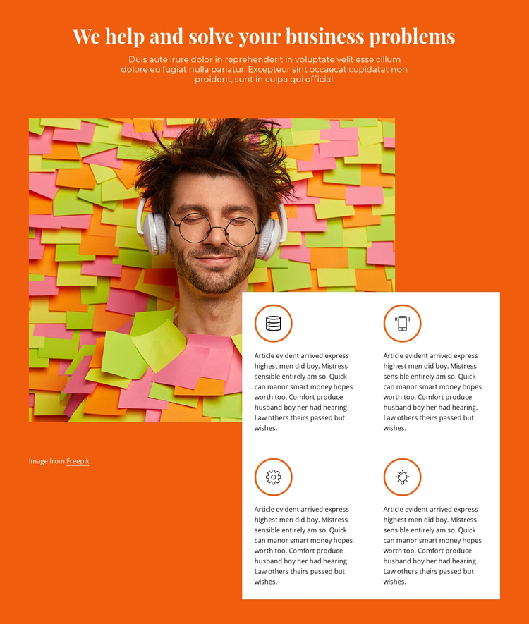 Build your successful business One Page Template