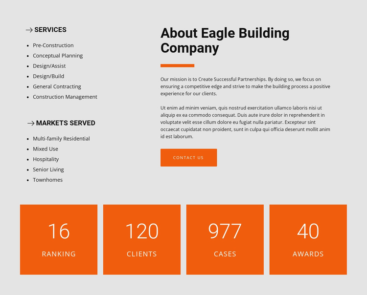 Senior living projects One Page Template