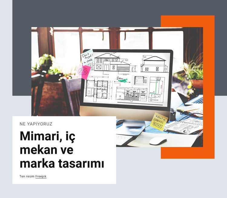 Mimari ve marka tasarımı Web Sitesi Mockup'ı