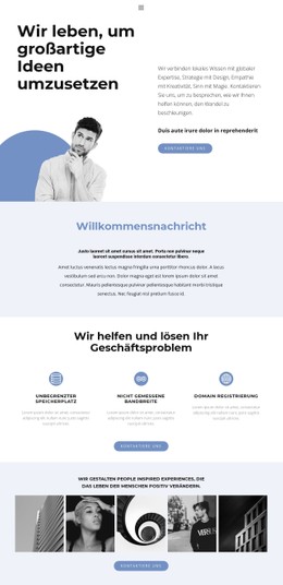 Kostenloses CSS-Layout Für Die Verkörperung Mutiger Ideen