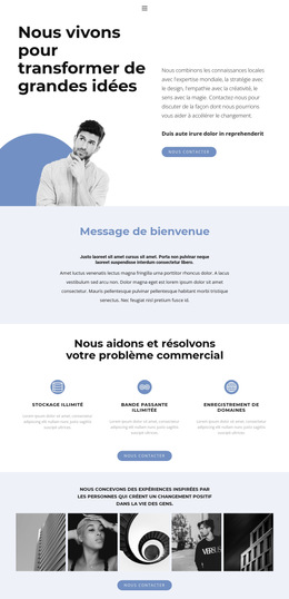 Modèle CSS Pour L'Incarnation D'Idées Audacieuses