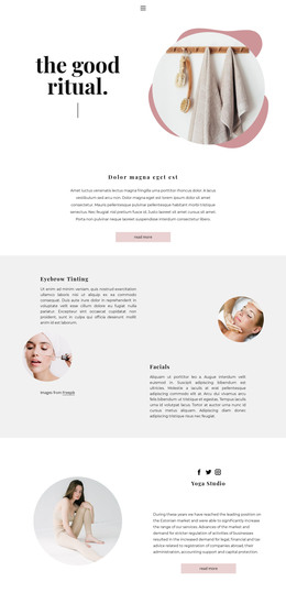 Spa Rituals At Home - Site Template