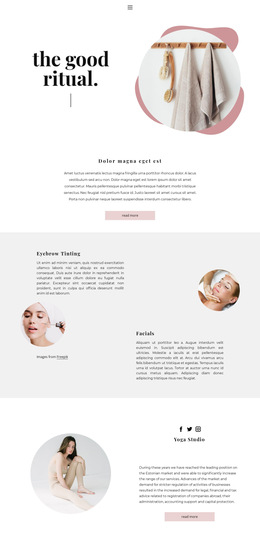 Spa Rituals At Home - HTML5 Blank Template