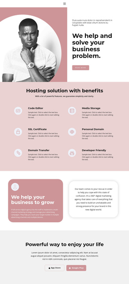 Problem Solving Is Our Choice - Custom One Page Template