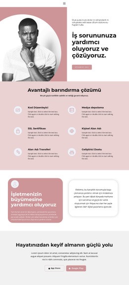 Sorun Çözmek Bizim Seçimimiz - Web Sitesi Maket Şablonu