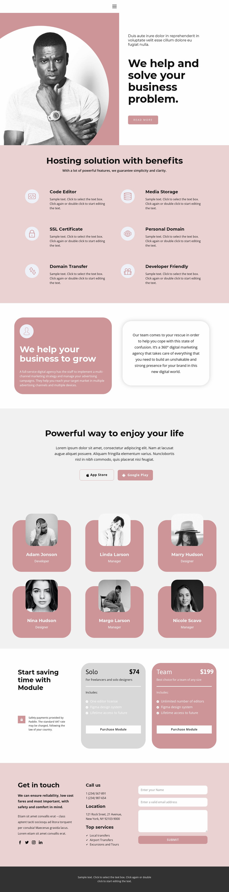 Problem solving is our choice Website Mockup