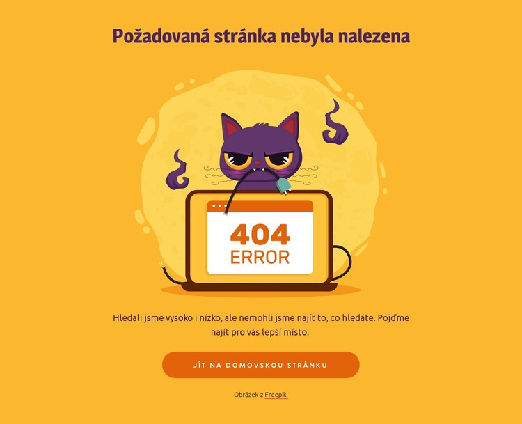 Stránka 404 s kat Šablona CSS