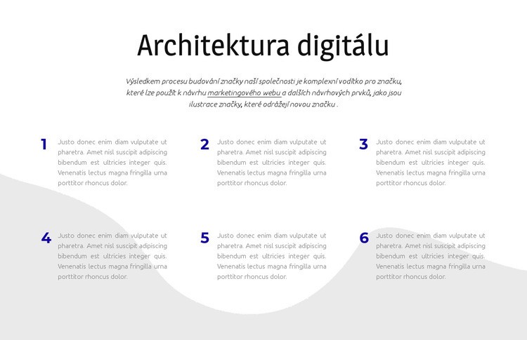 Architektura digitálu Šablona HTML