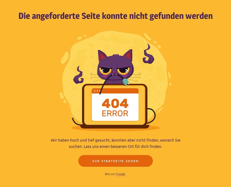 404 Seite mit Katze CSS-Vorlage
