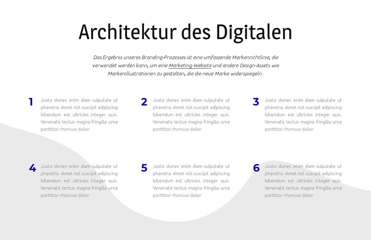 Architektur des Digitalen HTML-Vorlage