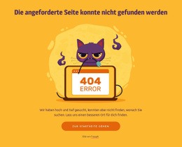 404 Seite Mit Katze