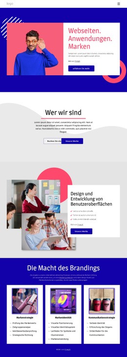 Mehrzweck-Website-Design Für Websites Und Anwendungen