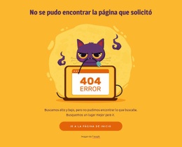 404 Página Con Gato