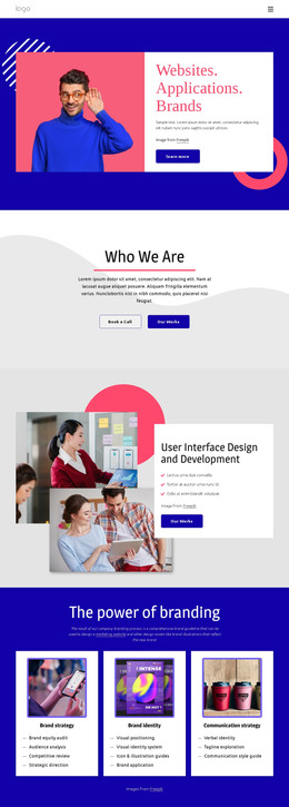 Websites and applications - HTML Template by Nicepage