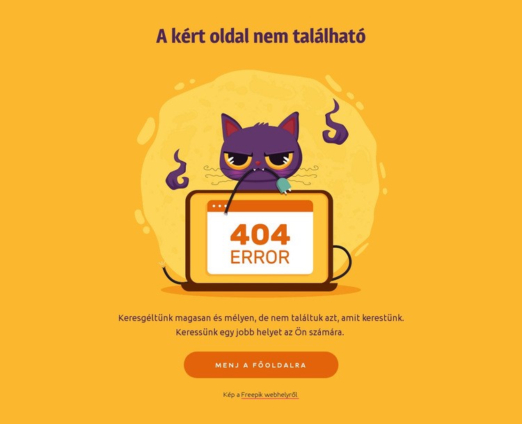 404 oldal kat Weboldal tervezés