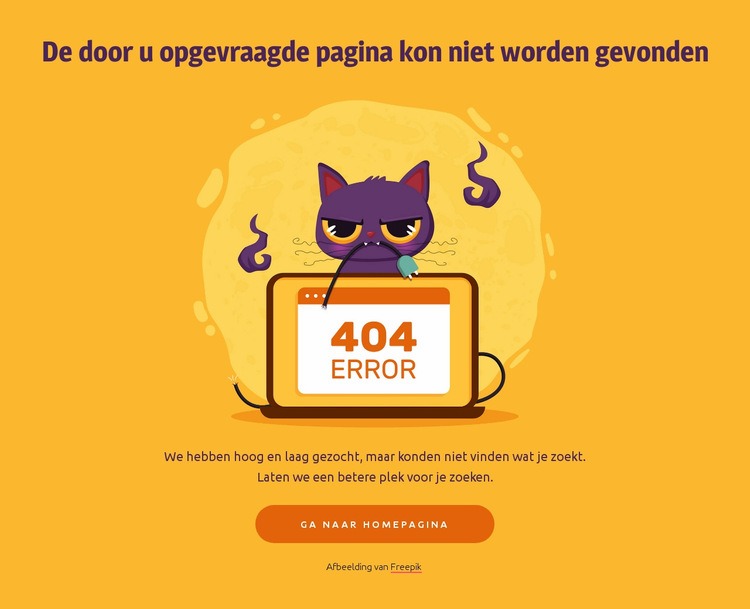 404 pagina met kat Bestemmingspagina