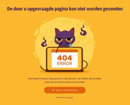 404 Pagina Met Kat - Responsieve HTML5-Sjabloon