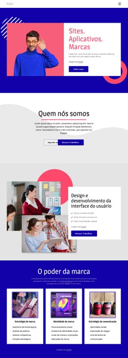 Design De Site Multifuncional Para Sites E Aplicativos