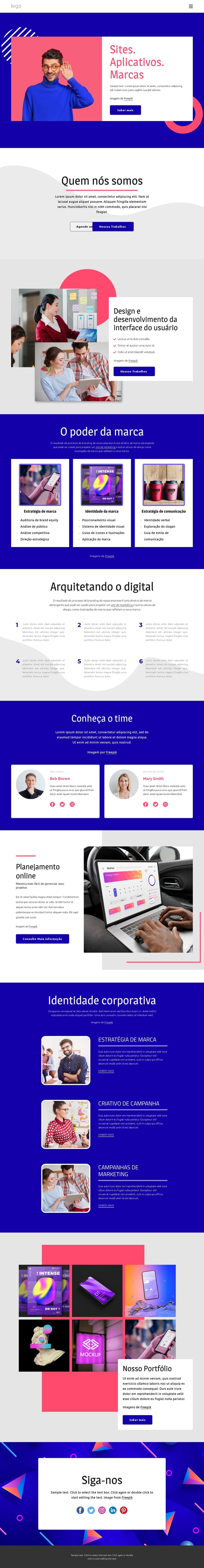 Sites e aplicativos Template CSS