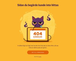 404 Sida Med Katt Målsidesmall