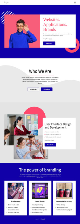 Websites And Applications - Free Website Template