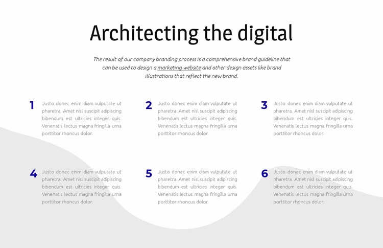 Architecting the digital Web Page Design