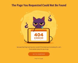 404 Page With Cat