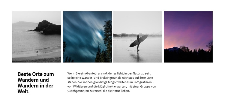 Beste Plätze auf dem Foto CSS-Vorlage