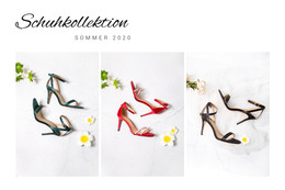 HTML-Landingpage Für Schuhkollektion