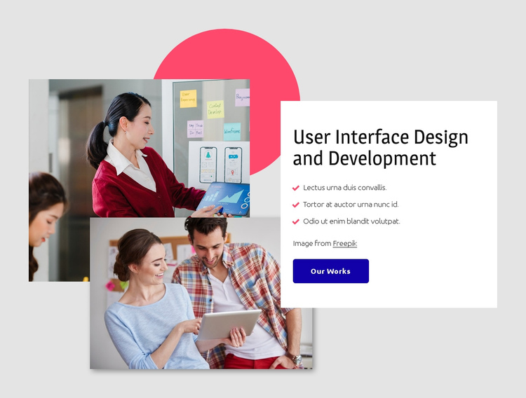 Interface design One Page Template
