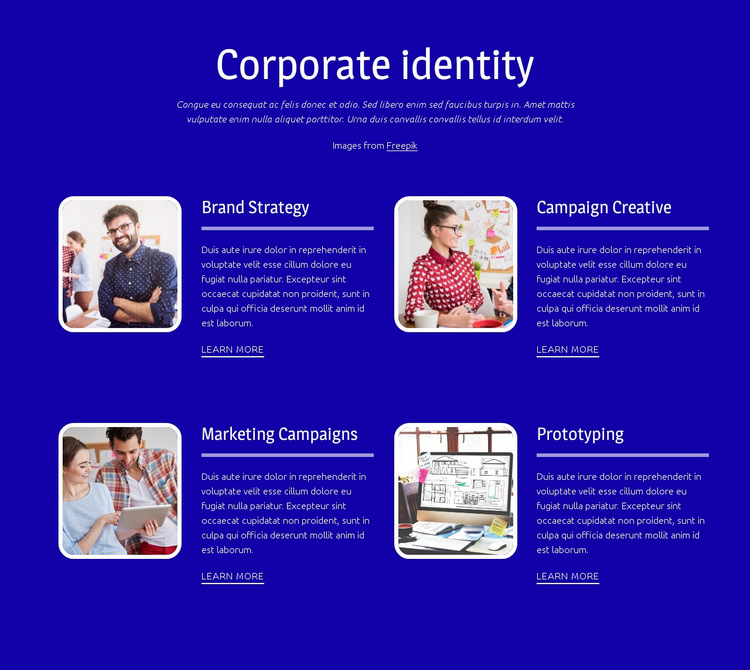 Corporate branding Website Builder Templates