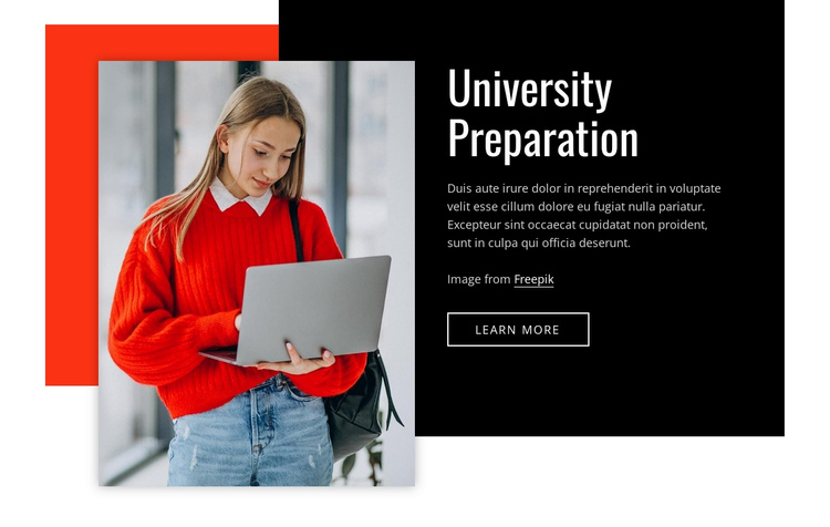 Univercity preparation One Page Template