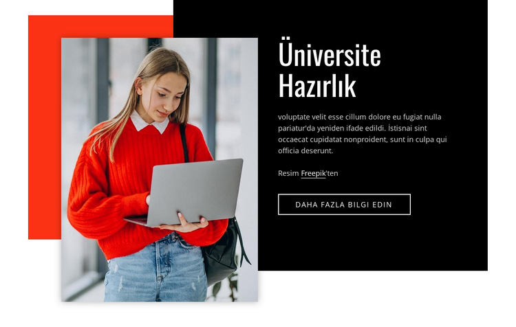 Üniversite hazırlığı Web Sitesi Şablonu