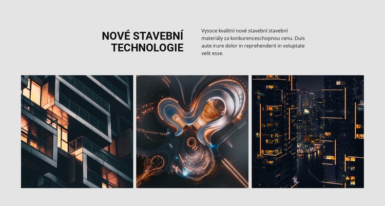 Nová stavební technologie Šablona CSS