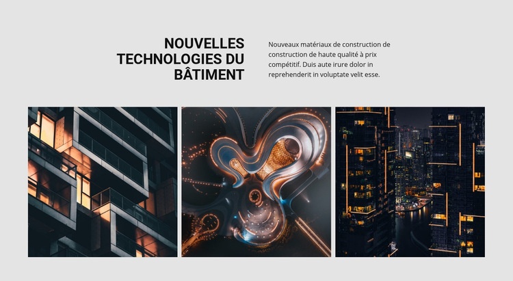 Nouvelle technologie de construction Modèles de constructeur de sites Web