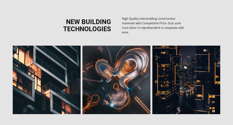 New building technology HTML5 Template