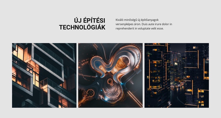 Új építési technológia HTML Sablon